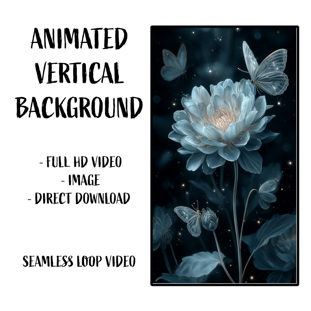 Butterfly Night Flower Wallpaper for Phones