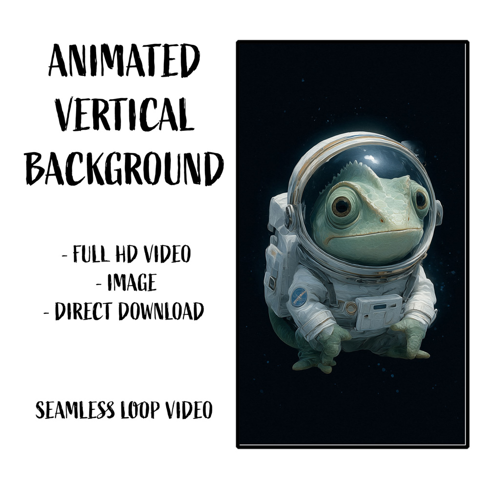 Chameleon in Space Suit Wallpaper for Phones