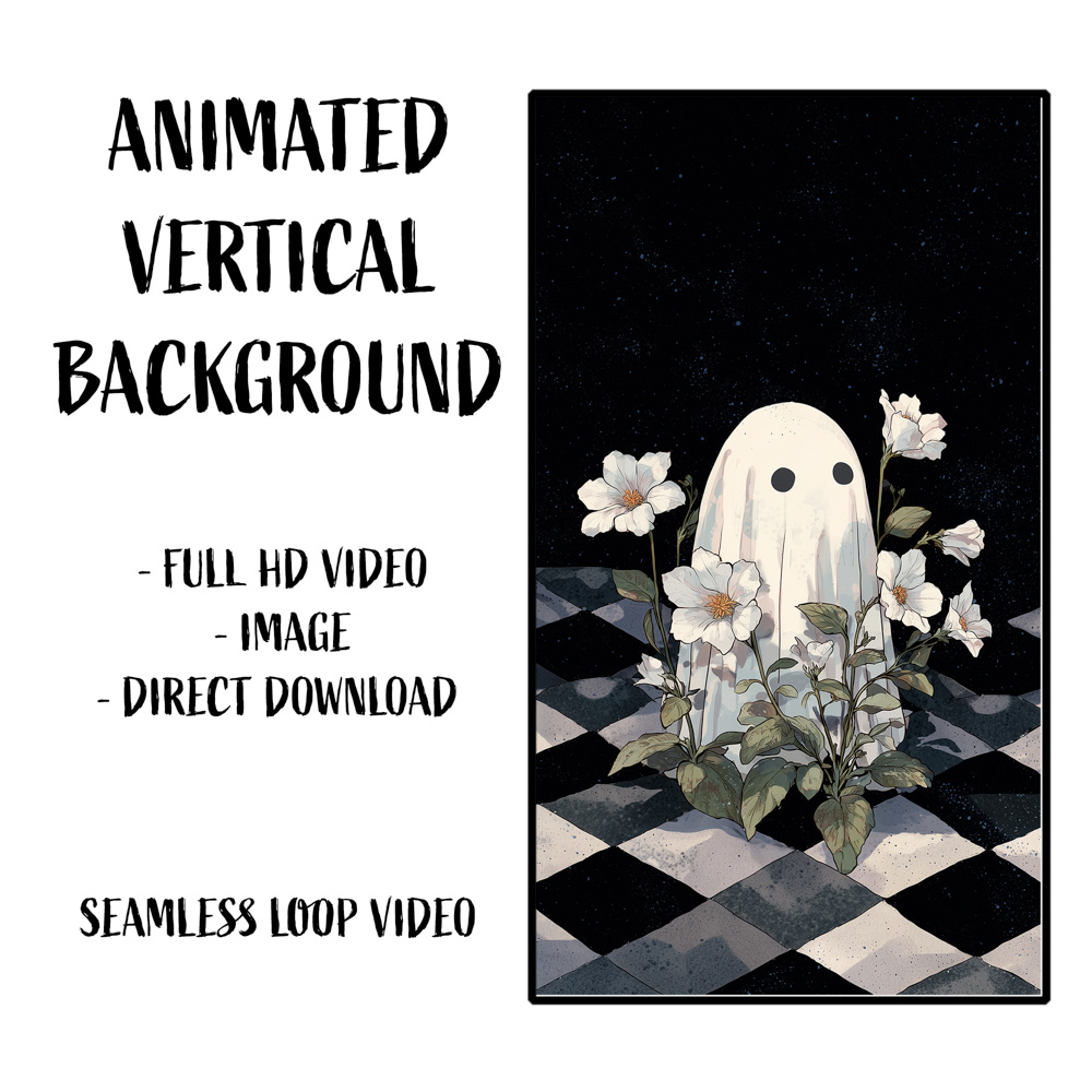 Little Checkerboard Ghost Flowers Wallpaper for Phones