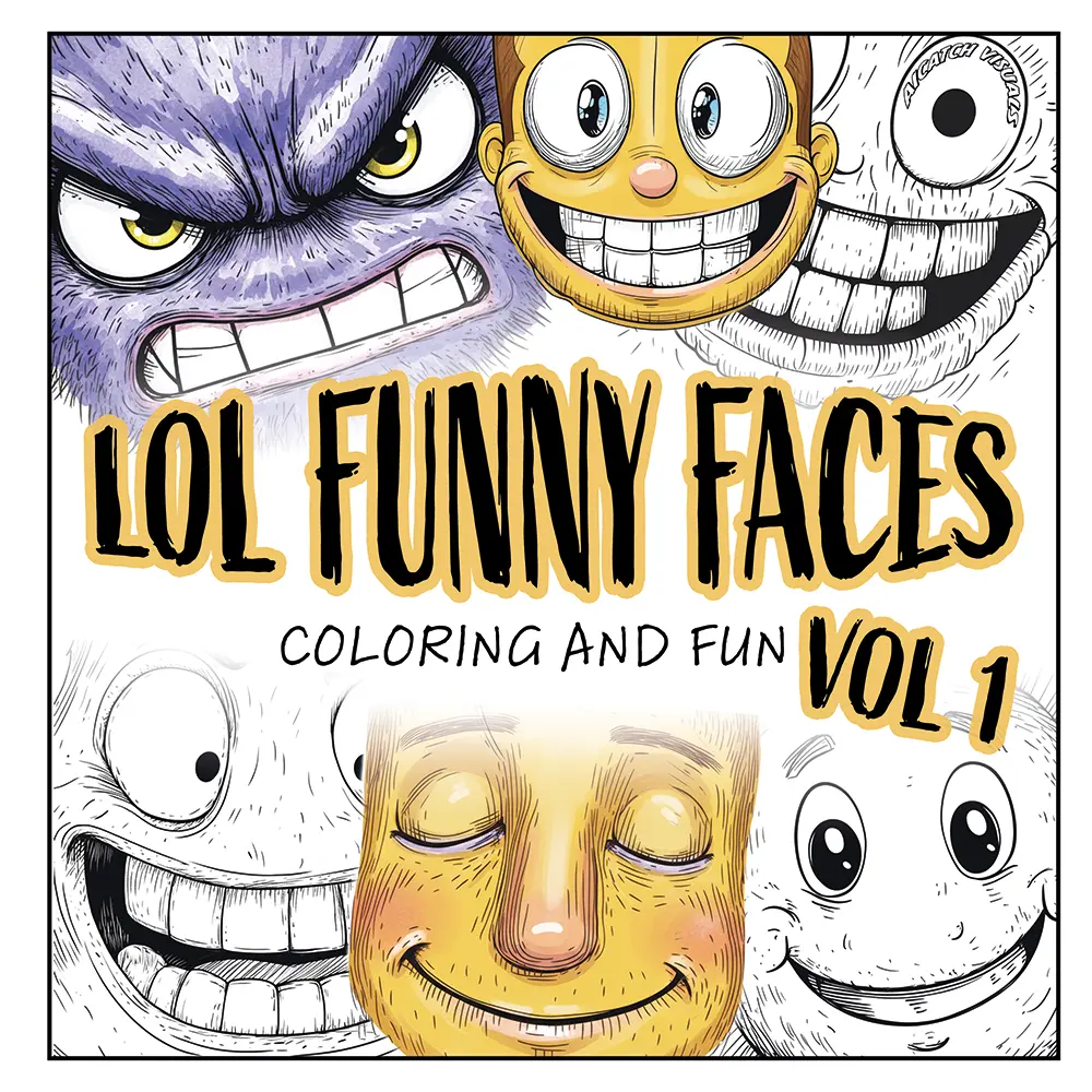 Lol Funny Faces Coloring Book Vol 1 Cover